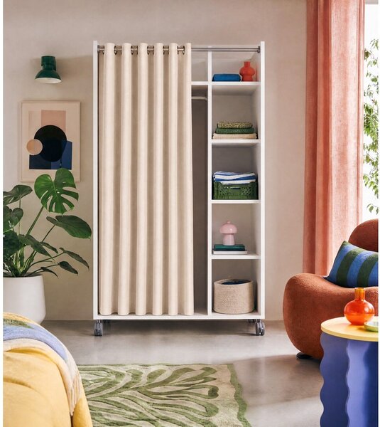 Biało-beżowa szafa 100x160 cm Kit – Tvilum