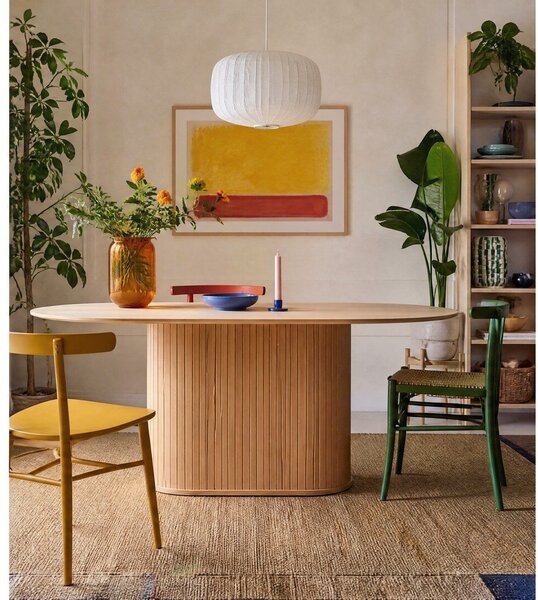Stół z blatem w dekorze dębu 95x180 cm Nola – Unique Furniture