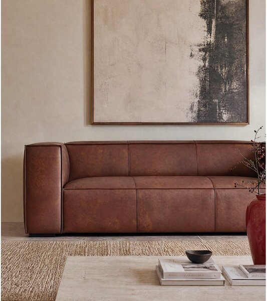 Koniakowa skórzana sofa 227 cm Madame – Windsor & Co Sofas