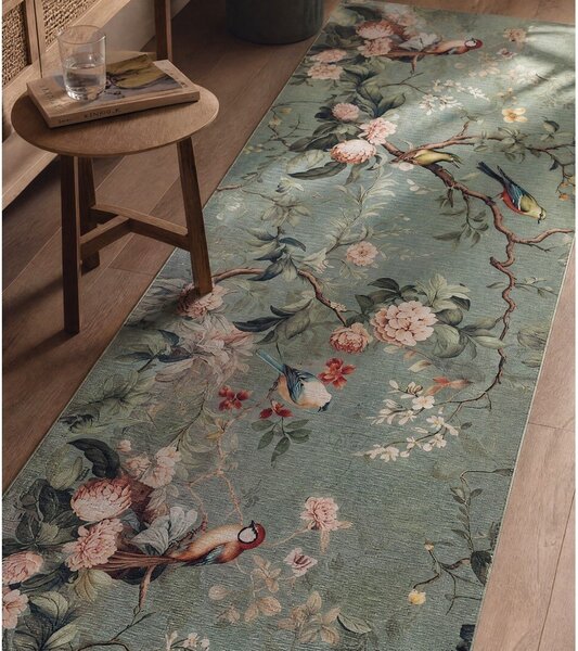 Jasnozielony chodnik odpowiedni do prania 52x200 cm Ricci Monet – Universal