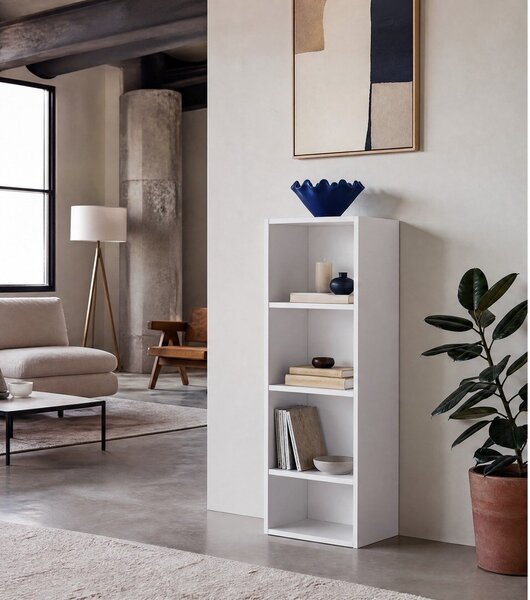 Biały regał 30x106x24 cm Cube – Casa Selección