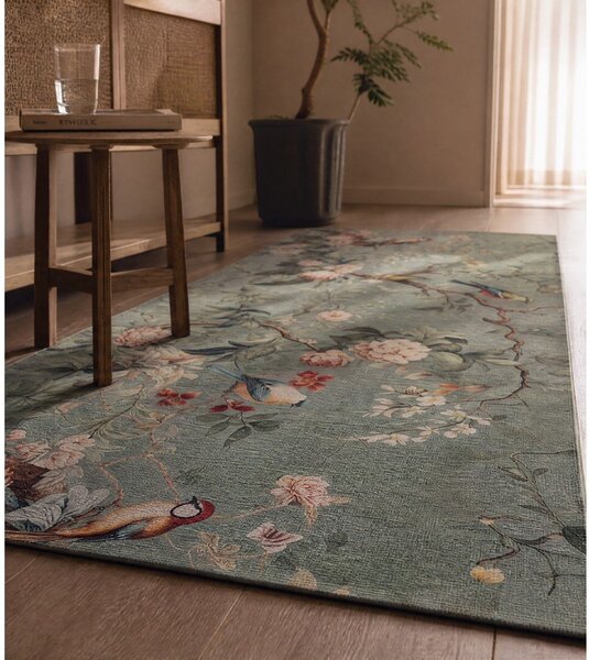 Jasnozielony chodnik odpowiedni do prania 52x200 cm Ricci Monet – Universal