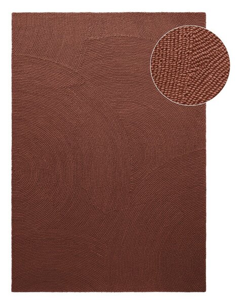 Ceglasty wełniany dywan tkany ręcznie 80x150 cm Calmio – Hanse Home