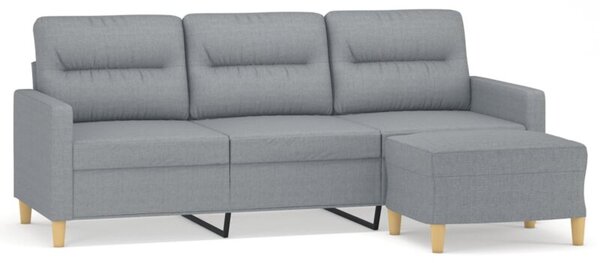 Sofa 3-osobowa z podnÃ³Å¼kiem, jasnoszara, 180 cm, tkaninÄ