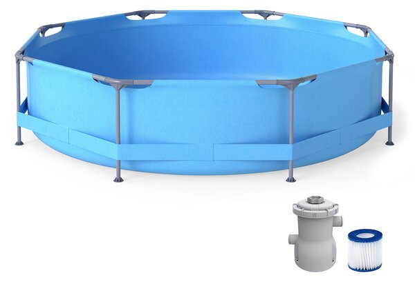 Basen ogrodowy okrągły z pompą filtrującą 360 cm x 76 cm 6125 L