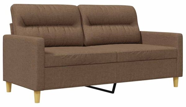 Sofa 2-osobowa, brÄ zowa, 140 cm, tapicerowana tkaninÄ