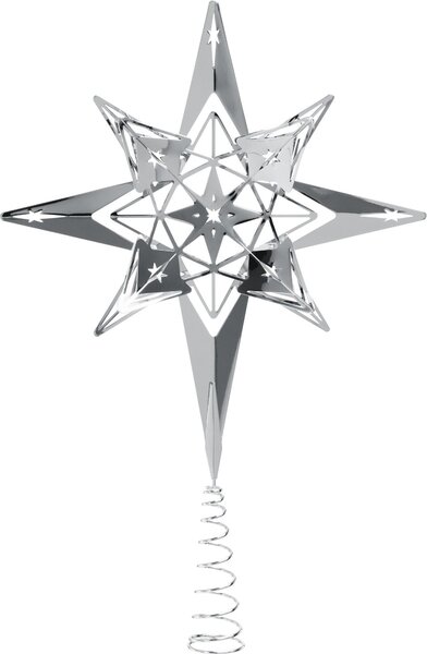 Gwiazda na czubek choinki Karen Blixen srebrna