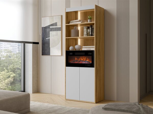 Witryna do salonu Biranto EF 60 2D z kominkiem
