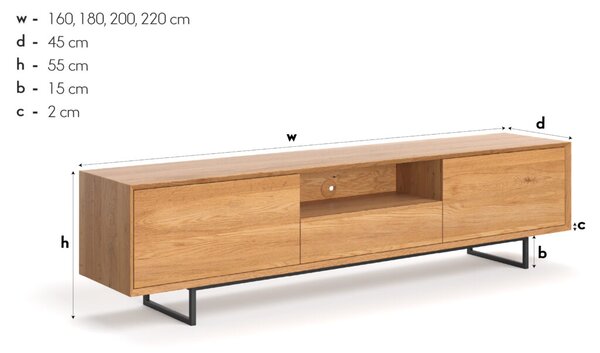 Szafka RTV nowoczesna Ruvo Buk 160 cm
