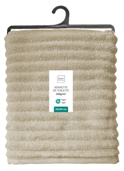 Beżowy bawełniany ręcznik frotte 50x90 cm Maya – douceur d'intérieur
