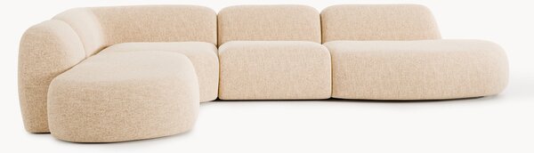 Narożna sofa modułowa XL Bouclé z szezlongiem Wolke