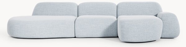 Narożna sofa modułowa Bouclé z szezlongiem Wolke (4-osobowa)