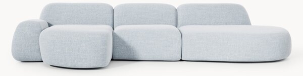 Narożna sofa modułowa Bouclé z szezlongiem Wolke (4-osobowa)