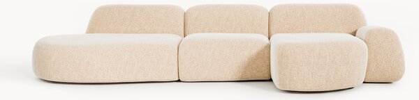 Narożna sofa modułowa Bouclé z szezlongiem Wolke (4-osobowa)