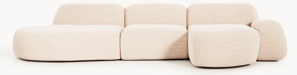Narożna sofa modułowa Bouclé z szezlongiem Wolke (4-osobowa)