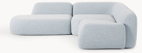 Narożna sofa modułowa Bouclé z szezlongiem Wolke (4-osobowa)