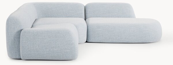 Narożna sofa modułowa Bouclé z szezlongiem Wolke (4-osobowa)