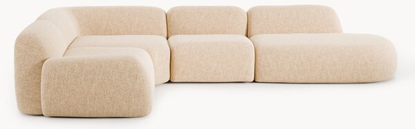 Narożna sofa modułowa XL Bouclé z szezlongiem Wolke