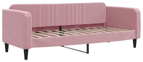 Sofa z funkcją spania, różowa, 80x200 cm, obita aksamitem