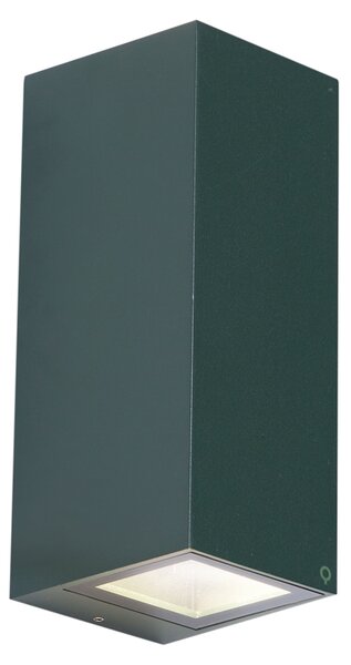 Nowoczesny kinkiet ciemnozielony 2-punktowy GU10 70mm IP54 - Baleno
