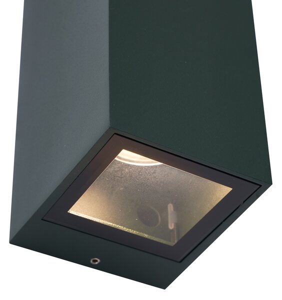 Nowoczesny kinkiet ciemnozielony 2-punktowy GU10 70mm IP54 - Baleno