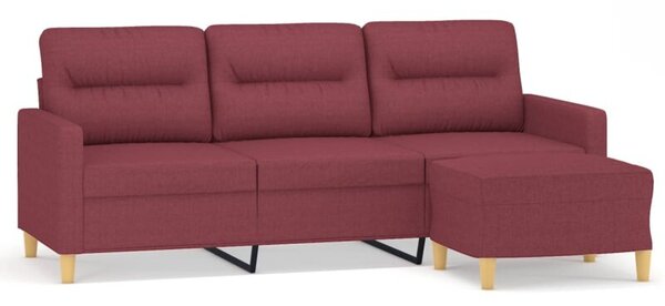 Sofa 3-osobowa z podnÃ³Å¼kiem winna czerwieÅ 180 cm, tkaninÄ