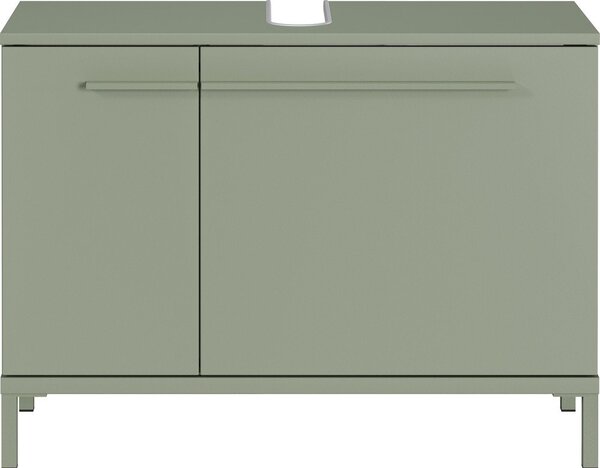 Zielona szafka pod umywalkę z matowym wykończeniem 80x59 cm Laurino – Germania