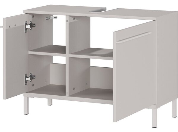 Kremowa szafka pod umywalkę z matowym wykończeniem 80x59 cm Laurino – Germania