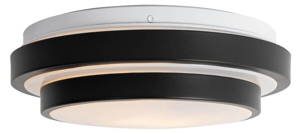 Zewnetrzna Nowoczesna lampa sufitowa czarna z białą 25 cm IP44 - Walden Oswietlenie zewnetrzne