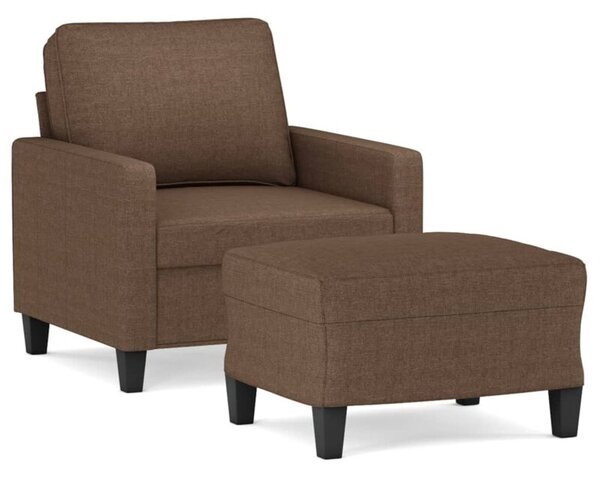 Fotel z podnÃ³Å¼kiem, brÄ zowy, 60 cm, obity tkaninÄ