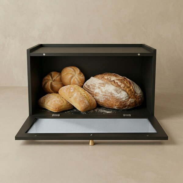Bambusowy chlebak VITRINE, 25 x 40 x 21,5 cm
