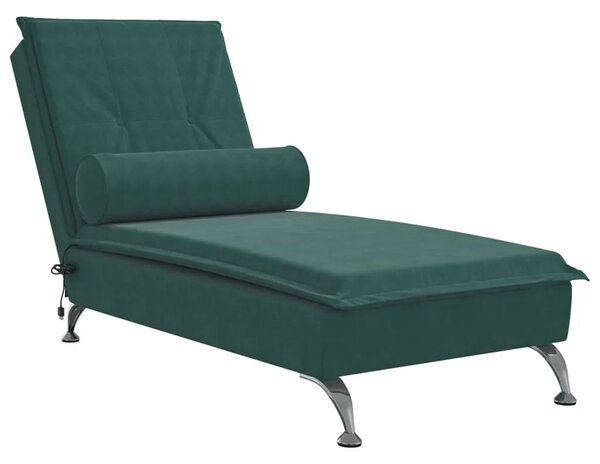 Elegancki zielony szezlong z aksamitną tapicerką W7-E60