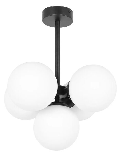 Biała nowoczesna lampa sufitowa z 5 kloszami - A688 G8-K47