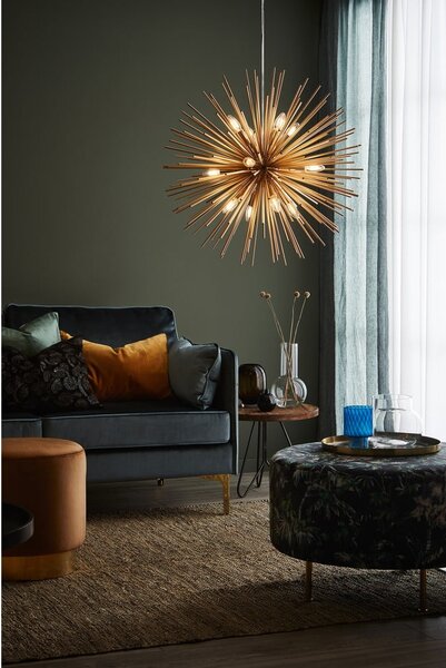 Lampa wisząca w kolorze złotym z metalowym kloszem 72x72 cm Soleil – Markslöjd