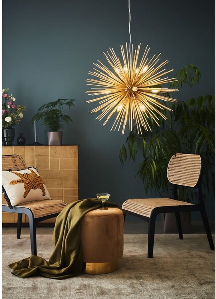 Lampa wisząca w kolorze złotym z metalowym kloszem 72x72 cm Soleil – Markslöjd