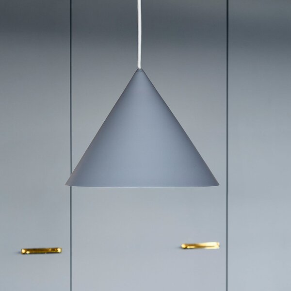 Lampa Wisząca FRANDSEN, Benjamin, ściemnialny, szary, salon, metal, design