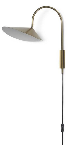 Lampa Ścienna ferm LIVING, Arum Swivel, antyczny mosiądz, salon, metal, design