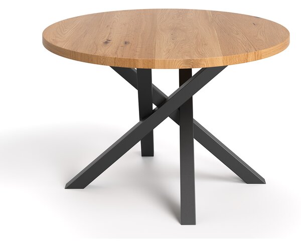 Stół okrągły Aster z litego drewna Buk 100 cm