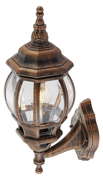 Zewnętrzna Lampa Lindby, Nadesha, ściemnialny, złoty | mosiężny, taras, tworzywo sztuczne, antyczny
