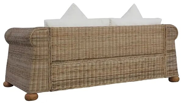 Brązowa 2-osobowa sofa z rattanu H3-N23