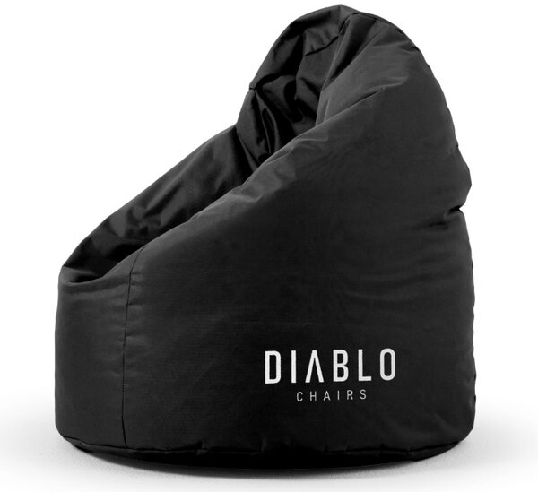 Dziecięca pufa gamingowa z granulatem Diablo Chairs, czarna