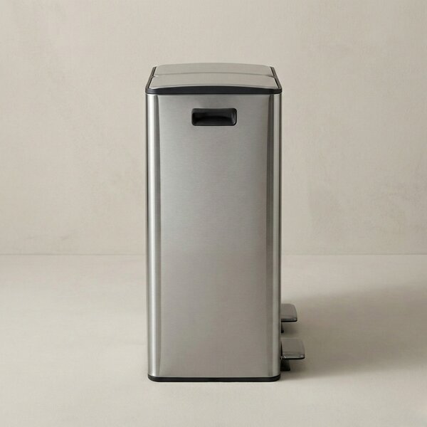 Dwukomorowy kosz na odpady SOLV, 60 l