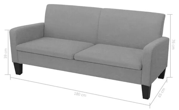 Jasnoszara 3 osobowa sofa do salonu C4-N17