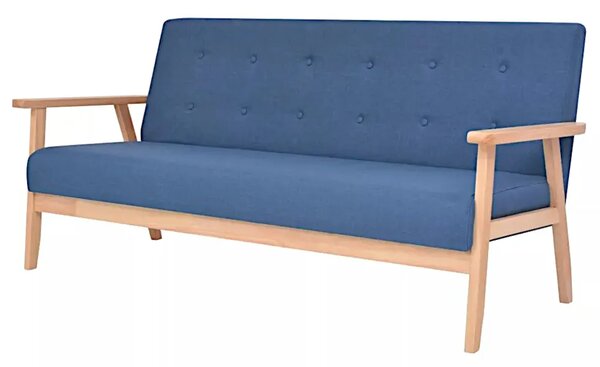 Niebieska sofa 3-osobowa W0-L86