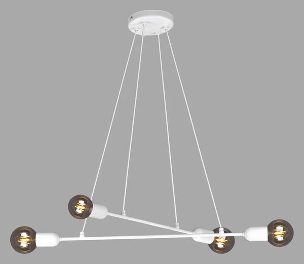 Biała metalowa lampa wisząca patyki loft - A727 D7-B02