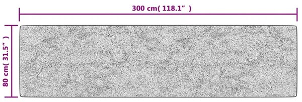Szary stylowy dywan z greckim wzorem 80x300 cm N6-G11