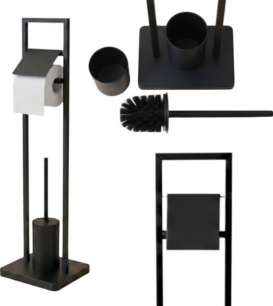 Szczotka do WC z uchwytem na papier toaletowy ARLE, 77 cm