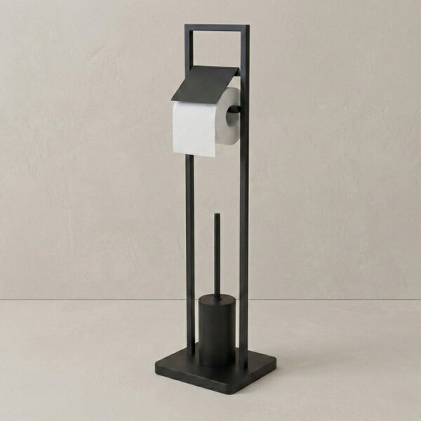 Szczotka do WC z uchwytem na papier toaletowy ARLE, 77 cm