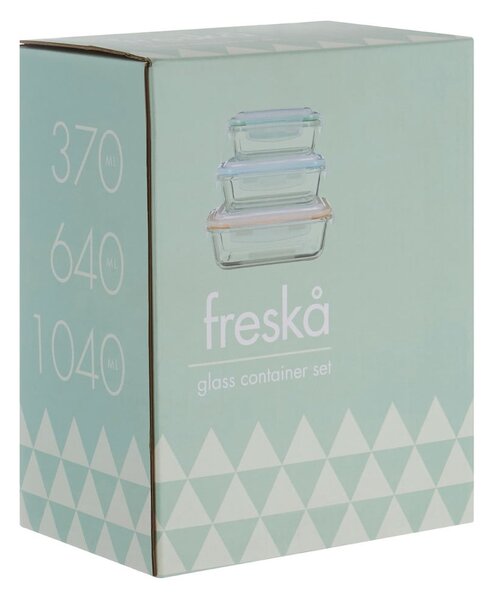 Szklano-silikonowe pojemniki na żywność 3 szt. Freska – Premier Housewares