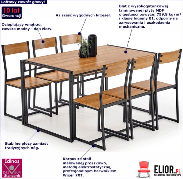 Industrialny zestaw złoty dąb H4-C57